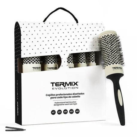 TERMIX EVOLUTION SOFT ROUND HAIR BRUSHES PACK (17,23,28,32,43)